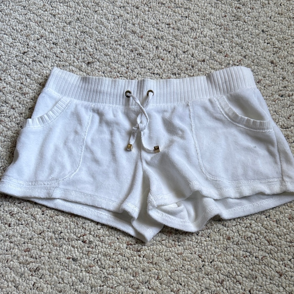 Victoria secret plush & lush Terry cloth shorts size small rare pockets